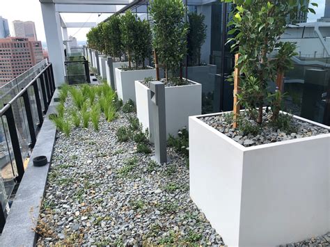 rooftop metal planter boxes|satu bumi planter boxes.